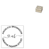 Draagbaar hart rubberstempel (Gestempeld)