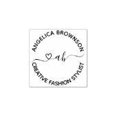 Draagbaar hart rubberstempel (Afrduk)