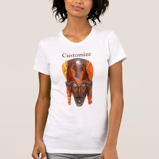 Draagbaar houten stammasker t-shirt (Voorkant)