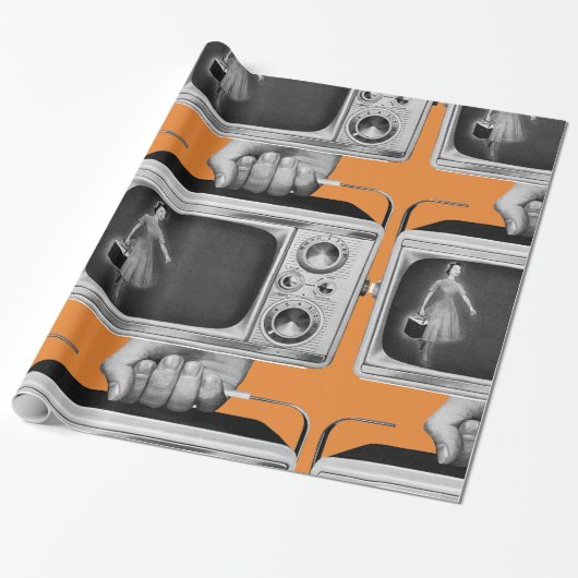  draagbaar omslagpapier voor televisie cadeaupapier (Uitgerold)