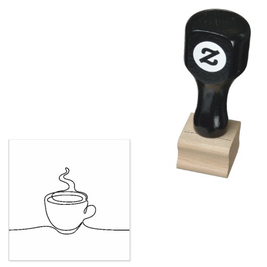 Draagbaar ontwerp voor warme koffie rubberstempel (Gestempeld)