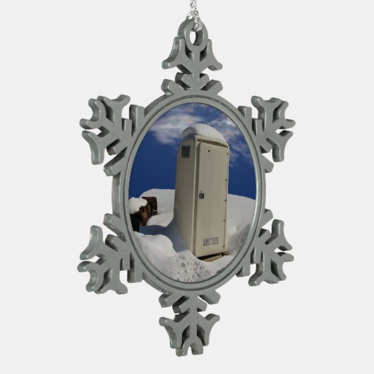 Draagbaar potje ~ Pewter-versiering Tin Sneeuwvlok Ornament (Links)