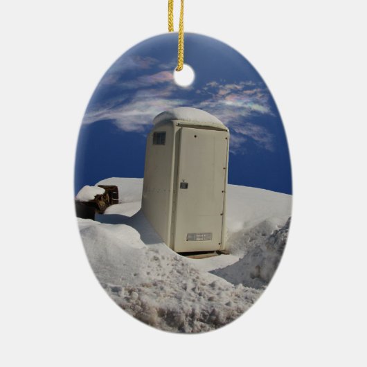 Draagbaar potje ~ sierding keramisch ornament (Achterkant)