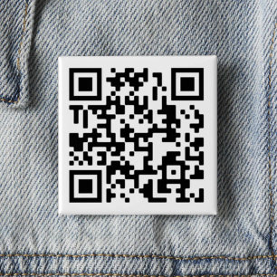 Draagbaar QR-codeontwerp Vierkante Button 5,1 Cm