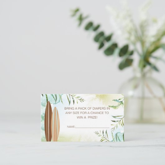 Draagbaar Raffle-kaartje met surfplanken Plaatskaartje (Staand voorkant)