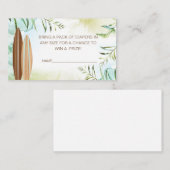 Draagbaar Raffle-kaartje met surfplanken Plaatskaartje (Voorkant / Achterkant)