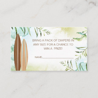 Draagbaar Raffle-kaartje met surfplanken Plaatskaartje