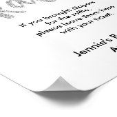 Draagbaar Raffle Silver Glitter Baby shower Displa Poster (Hoek)