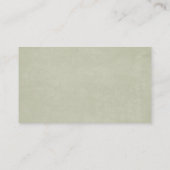 Draagbaar Roos Sage Green Baby shower Informatiekaartje (Achterkant)