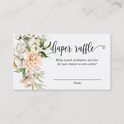 Draagbaar Roos Sage Green Baby shower Informatiekaartje (Voorkant)