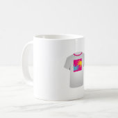Draagbaar shirt met Pop Koffiemok (Voorkant links)
