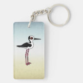 draagbaar stelletje met witte rug sleutelhanger (achterkant)