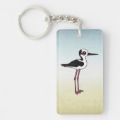 draagbaar stelletje met witte rug sleutelhanger (Voorkant)