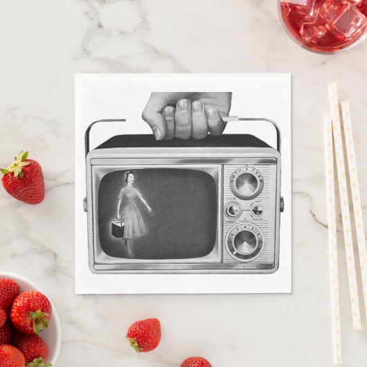  draagbaar televisiepapier Napels Servet (Insitu)