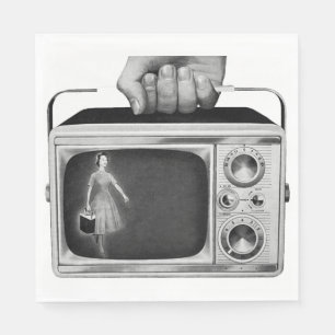  draagbaar televisiepapier Napels Servet