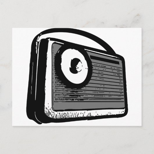 DRAAGBAAR VOOR TRANSISTORRADIO BRIEFKAART (Voorkant)