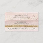 Draagbakkerij van de Blush Pink Wedding Party Visitekaartje (Achterkant)