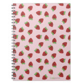 Draagbare aardbeienlaptop notitieboek (Voorkant)