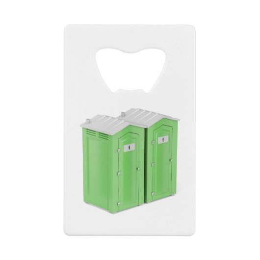 Draagbare chemische toiletten creditkaart flessenopener (Voorkant)