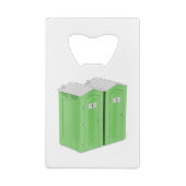 Draagbare chemische toiletten creditkaart flessenopener (Achterkant)