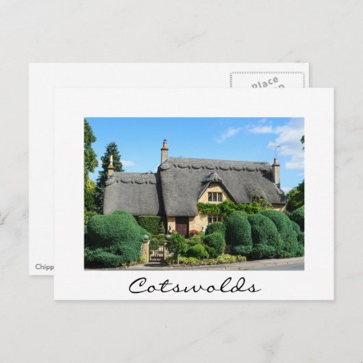 Draagbare dakbedekking in de chip briefkaart (Voorkant / Achterkant)