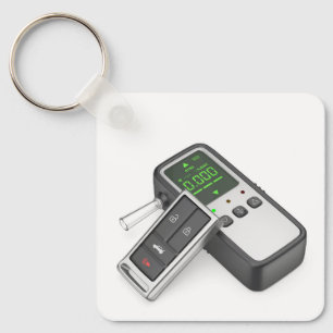 Draagbare digitale ademtester en autosleutel sleutelhanger
