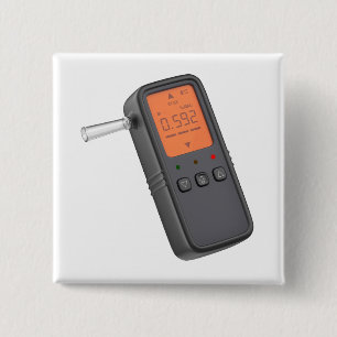 Draagbare digitale ademtester vierkante button 5,1 cm