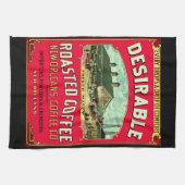 Draagbare Franse markt gebrand koffie Theedoek (Horizontaal)