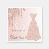 Draagbare goudglitterdruppel voor roos servet (Voorkant)