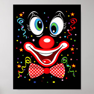 Draagbare grappige clown kostuums voor kinderen ca poster
