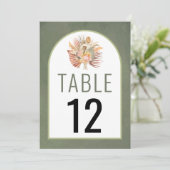 Draagbare kaart voor het huwelijkscabelnummer (Staand voorkant)