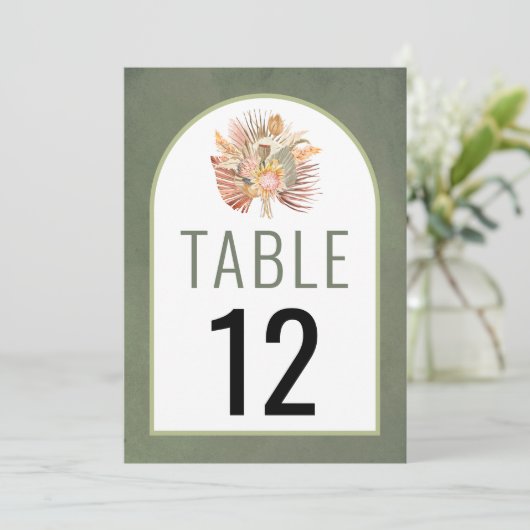 Draagbare kaart voor het huwelijkscabelnummer (Staand voorkant)