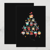 Draagbare kerstboom met een flitslicht bedankkaart (Voorkant / Achterkant)