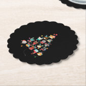 Draagbare kerstboom met een flitslicht kartonnen onderzetters (Gekanteld)