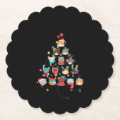 Draagbare kerstboom met een flitslicht kartonnen onderzetters (Voorkant)