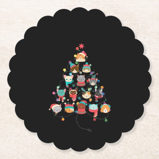 Draagbare kerstboom met een flitslicht kartonnen onderzetters (Voorkant)