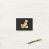 Draagbare kerstdagen met kerstlampjes post-it® notes (Op bureau)