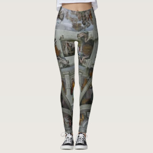 Draagbare kunst! Plafond voor sistine Chapel Leggings