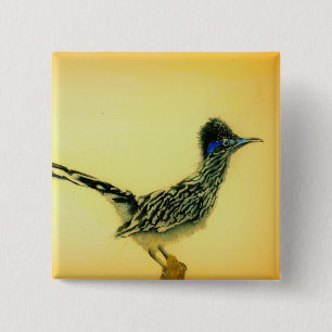 Draagbare kunst vierkante button 5,1 cm