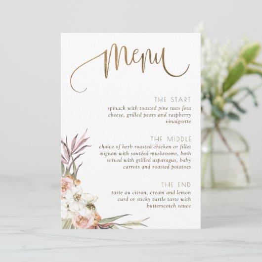 Draagbare menu-/plaatskaart met klepkleppen menu (Staand voorkant)