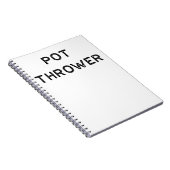 Draagbare ontwerppotten Donkerkleurige kledingkera Notitieboek (Rechterzijde)