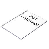 Draagbare ontwerppotten Donkerkleurige kledingkera Notitieboek (Linkerzijde)