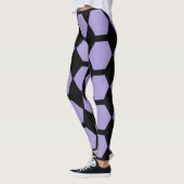 Draagbare paarse zwarte honingraat leggings (Links)