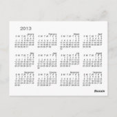 Draagbare Potty-kalender ~ briefkaart (Achterkant)