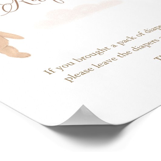 Draagbare rolstoel We kunnen Baby shower afwachten Poster (Hoek)