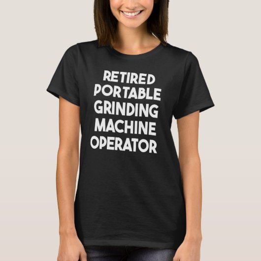 Draagbare rondslijpmachine, in ruste t-shirt (Voorkant)