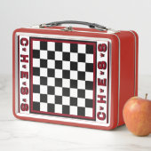 Draagbare schaakbord 2.0 metalen lunchbox (In situ)