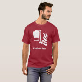 Draagbare schuimapplicator veiligheidsbord t-shirt (Voorkant volledig)