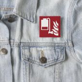 Draagbare schuimapplicator veiligheidsbord vierkante button 5,1 cm (In situ)