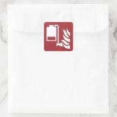 Draagbare schuimapplicator veiligheidsbord vierkante sticker (Tas)